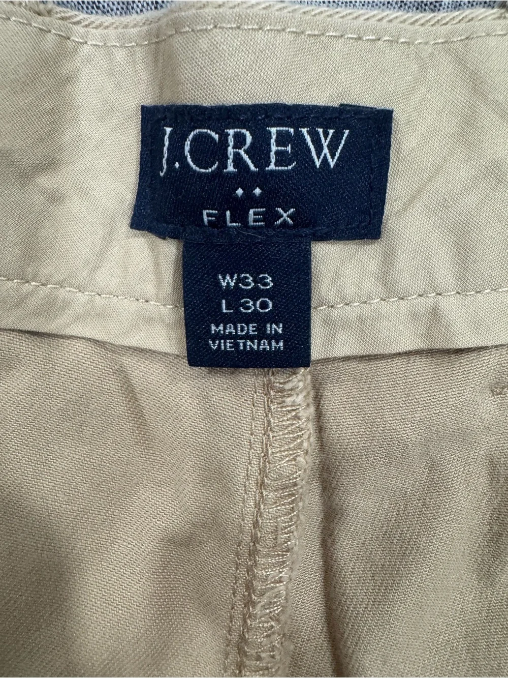 J.Crew Flex Men's Tan Chino Pants 33x30
